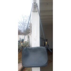Authentic Vintage 90s COACH Fletcher Saddle‎ Crossbody No. G6M-4150 Greyish Blue